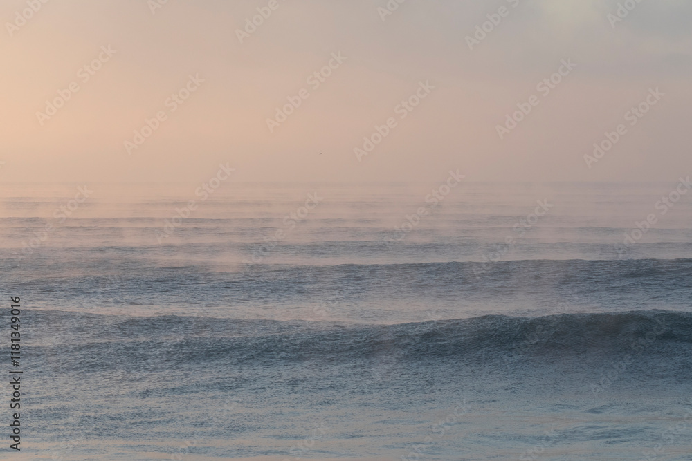 Fototapeta premium Mist over the Atlantic Sea.