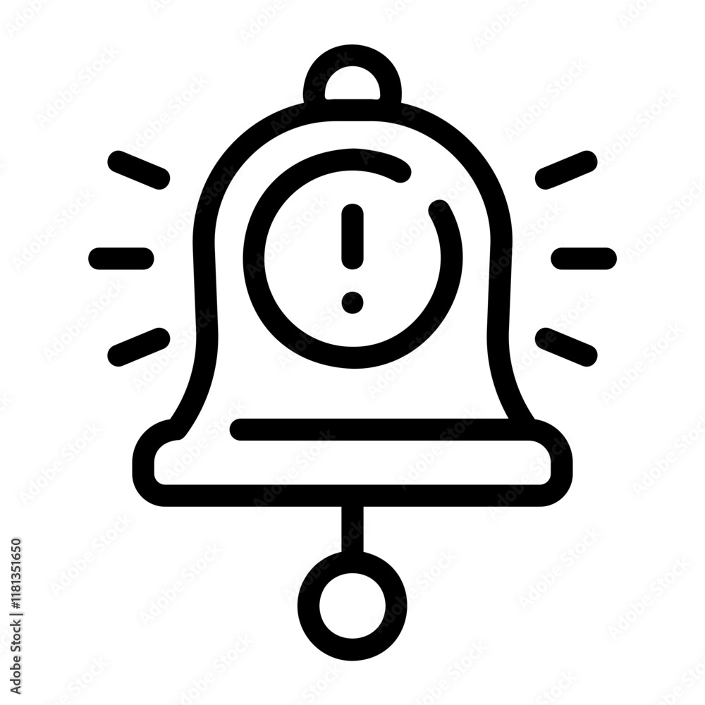 Obraz premium warning line icon