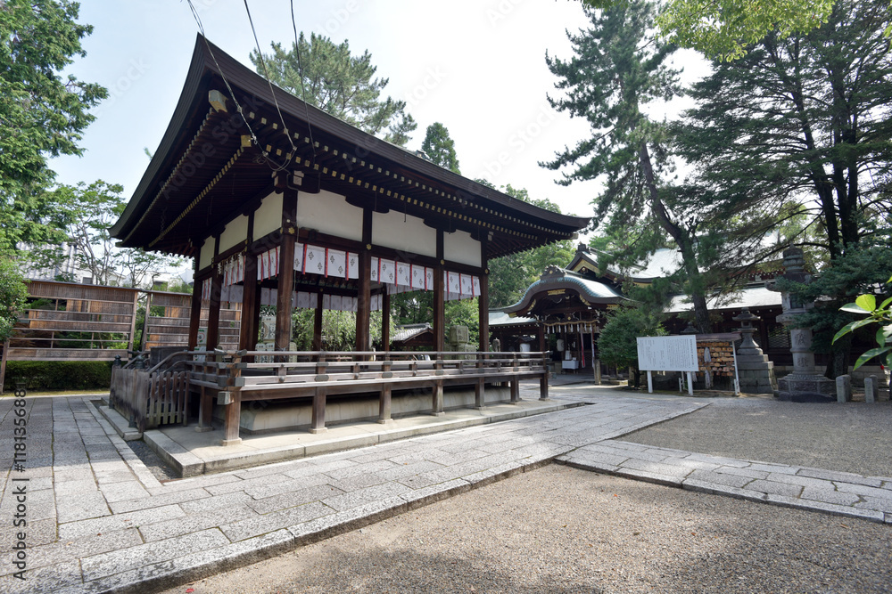 上御霊神社 拝殿と本殿 京都市上京区 上御霊神社 拝殿と本殿 京都市上京区
