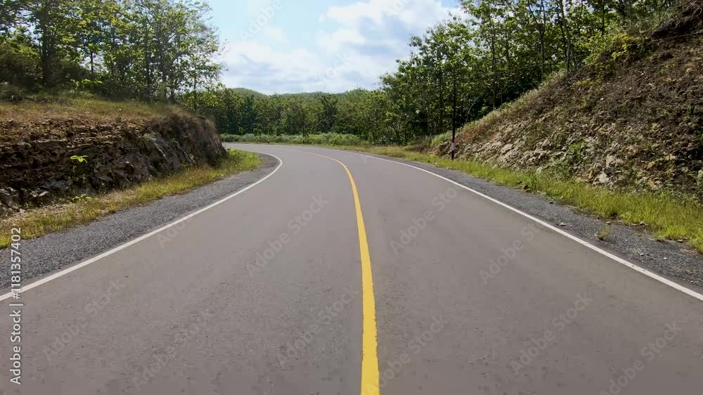 Road in the fores location of the Southern Cross Road on the island of Java Road in the fores location of the Southern Cross Road on the island of Java