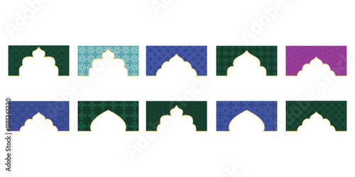 Islamic Header Frame Vector