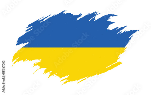 Ukraine flag. Flag of Ukraine. National symbol. Square, round and heart shape. Ukrainian flag symbol. Blue and yellow illustration. Stock vector illustration