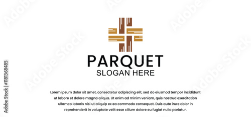 wooden floor logo design, house floor logo, ceramic pattern logo, wooden parquet floor logo. Wooden house and wooden furniture vector template.