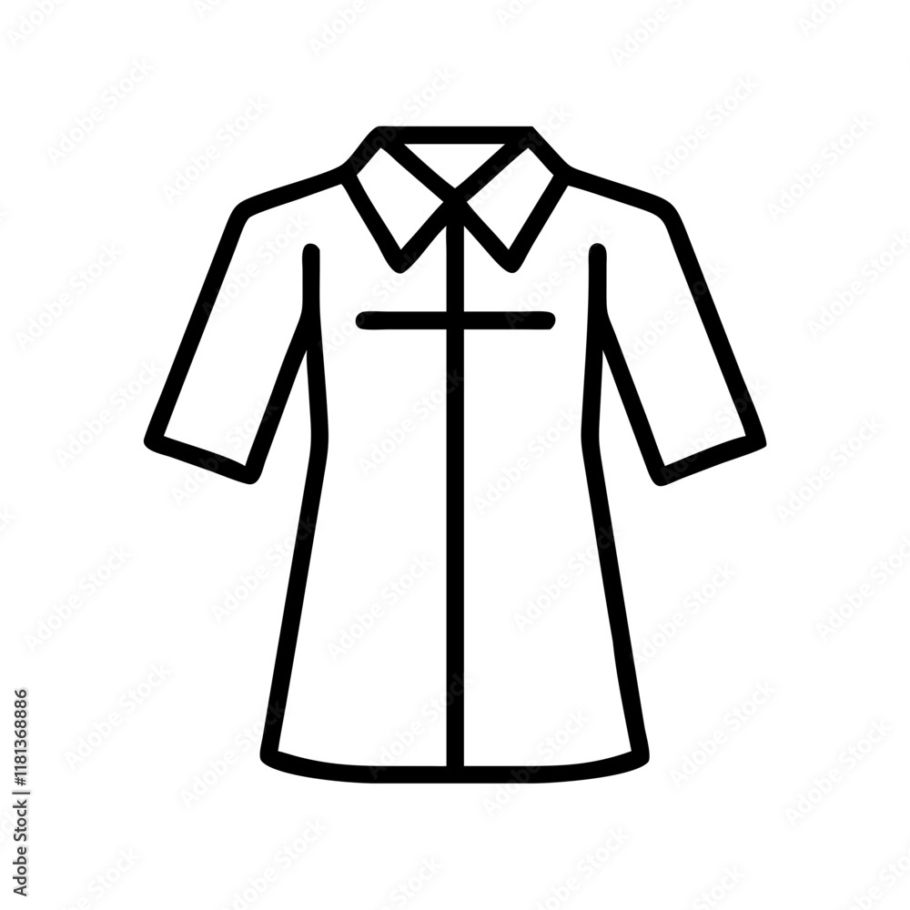 shirt dress icon, dress line art, dress vector - simple black line art icon of shirt dress perfect for logos, and dress-themed designs. shirt dress icon, dress line art, dress vector - simple black line art icon of shirt dress perfect for logos, and dress-themed designs.