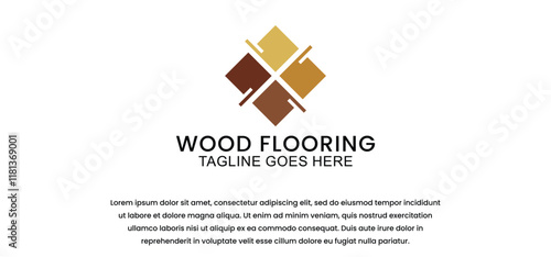 wooden floor logo design, house floor logo, ceramic pattern logo, wooden parquet floor logo. Wooden house and wooden furniture vector template.