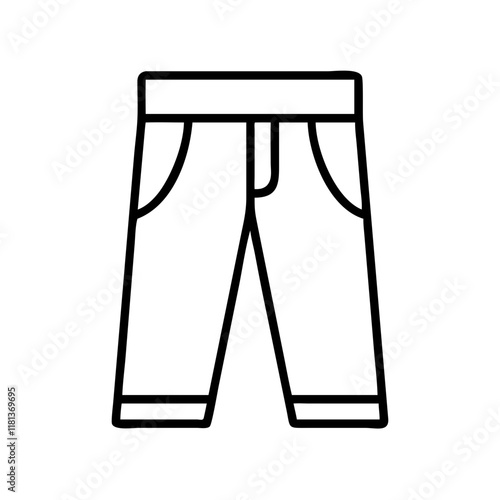 trousers icon, dress line art, dress vector - simple black line art icon of trousers perfect for logos, and dress-themed designs.