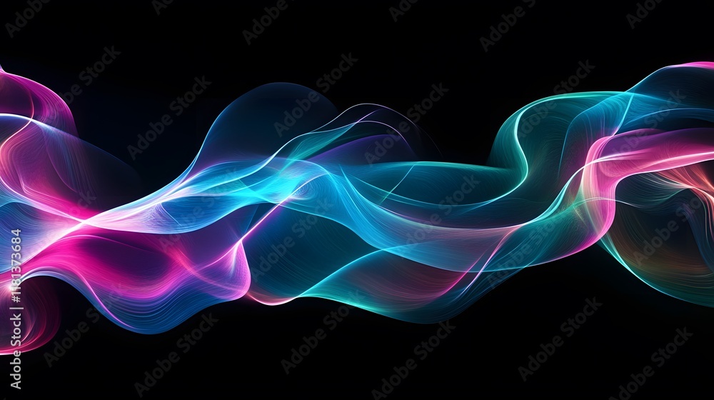 Glowing abstract lines and waves in purple and blue with a dynamic, fractal design and smooth motion, creating a vibrant energy-filled background Glowing abstract lines and waves in purple and blue with a dynamic, fractal design and smooth motion, creating a vibrant energy-filled background