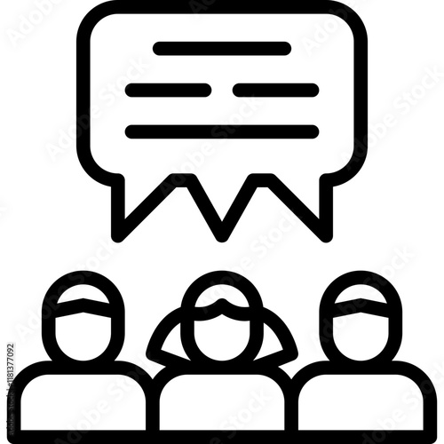 meeting line icon