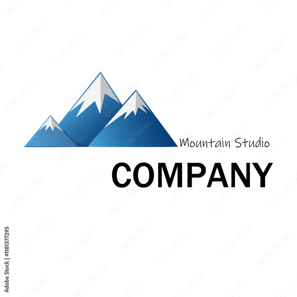 Mountain Studio Company Symbol Logo Icon Concept Graphic Design Mountain Studio Company Symbol Logo Icon Concept Graphic Design
