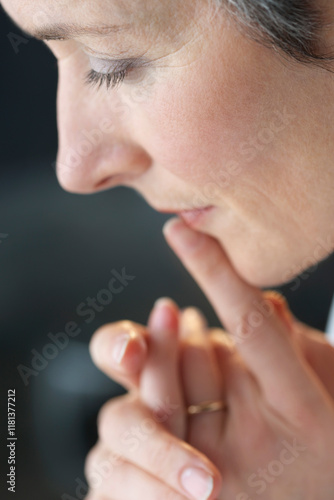 Wallpaper Mural Close up Profile of Mature Woman
 Torontodigital.ca