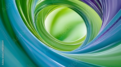 Abstract floral background with soft wavy patterns in blue and purple tones