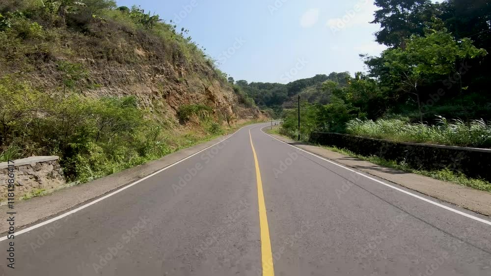 Road in the fores location of the Southern Cross Road on the island of Java Road in the fores location of the Southern Cross Road on the island of Java