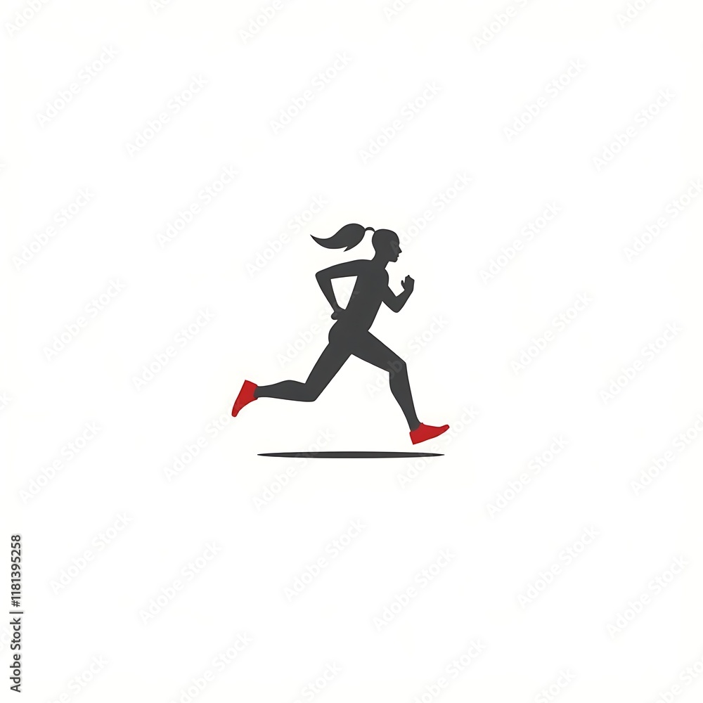 Runner Silhouette: A dynamic silhouette of a female runner, capturing the essence of speed, determination, and athleticism. Runner Silhouette: A dynamic silhouette of a female runner, capturing the essence of speed, determination, and athleticism.
