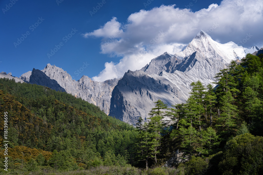 Hengduan Mountains in Yading, Daocheng, China Hengduan Mountains in Yading, Daocheng, China