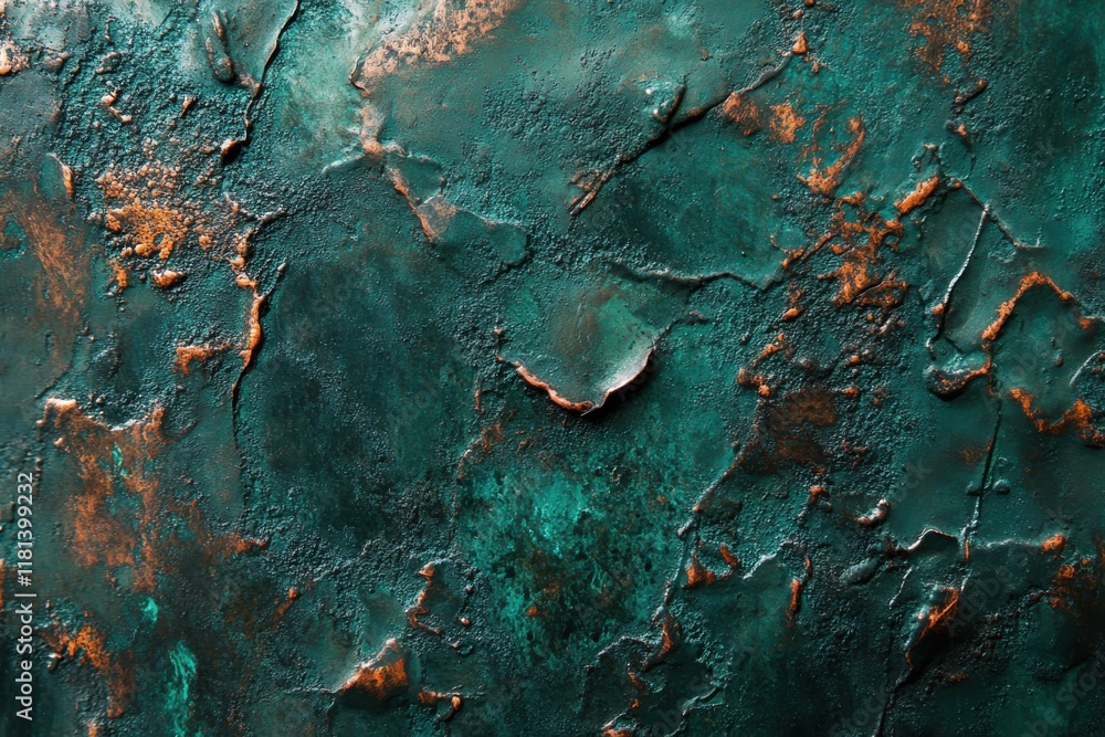 Obraz premium Exquisite Detailed Shot of Weathered Copper Ideal for Artistic and Industrial Applications