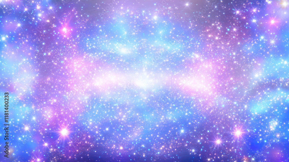 Vibrant cosmic nebula with shimmering stars and colorful galaxy glow Vibrant cosmic nebula with shimmering stars and colorful galaxy glow