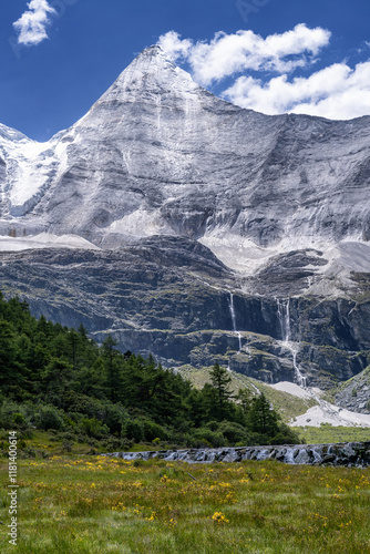 Hengduan Mountains in Yading, Daocheng, China photo