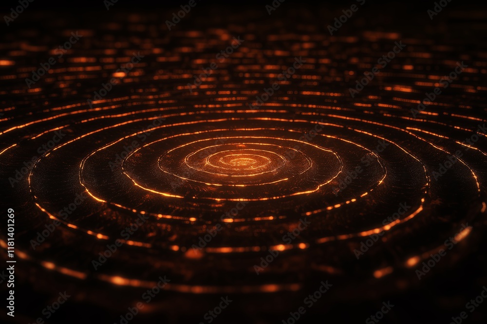 A fractal pulse of light spreading through a dark void in symmetrical ripples A fractal pulse of light spreading through a dark void in symmetrical ripples