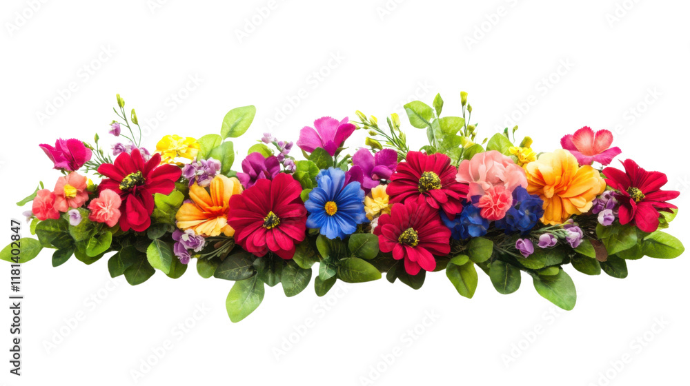 Obraz premium Colorful floral arrangement or bouquet transparent background
