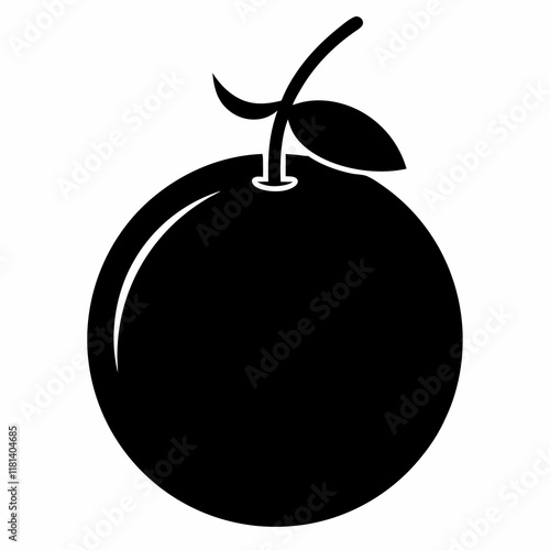 Black Jabuticaba Outline Vector