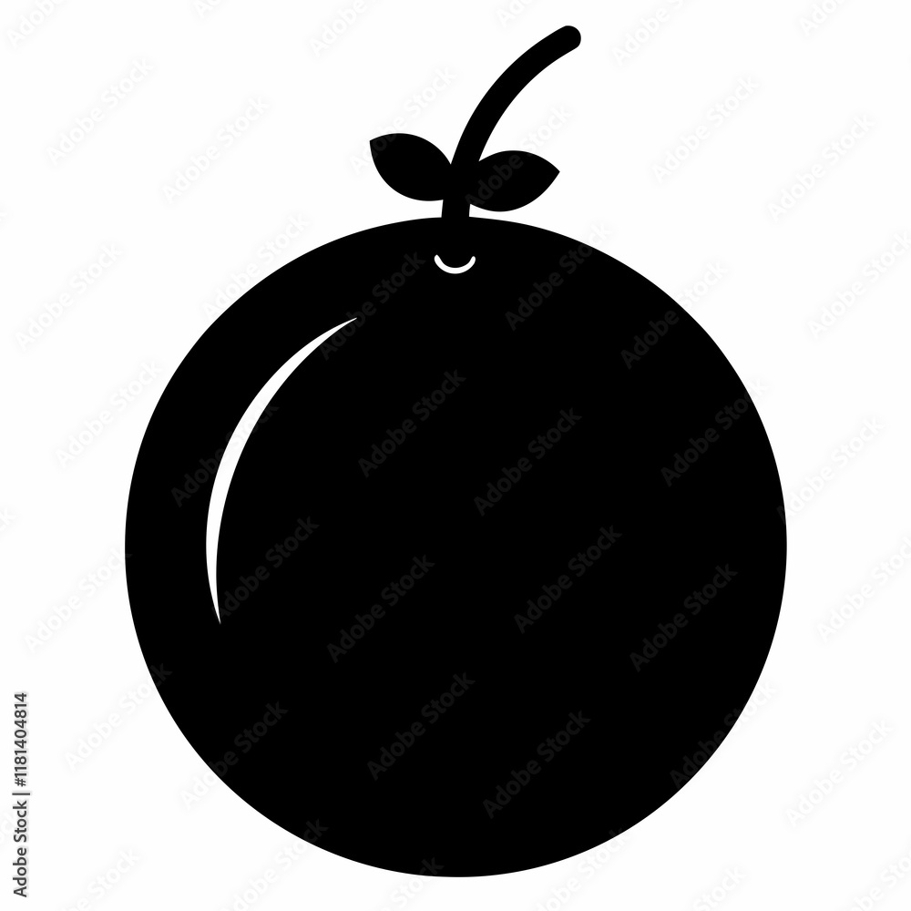 Black Jabuticaba Outline Vector Black Jabuticaba Outline Vector