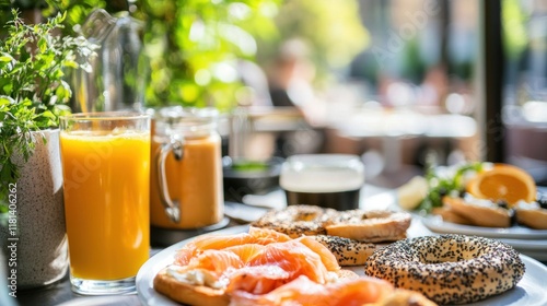 Delicious Brunch at a Sunny Outdoor Cafe photo