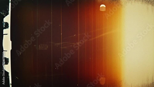 old film analog background with flicker frames from optic film projector, film effect backdrop with dynamic motion, film noise and scratches