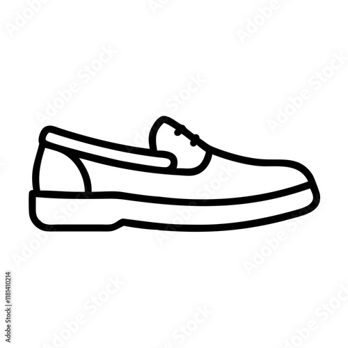 boat shoes icon, footwear line art, footwear vector - simple black line art icon of boat shoes perfect for logos, and footwear-themed designs.