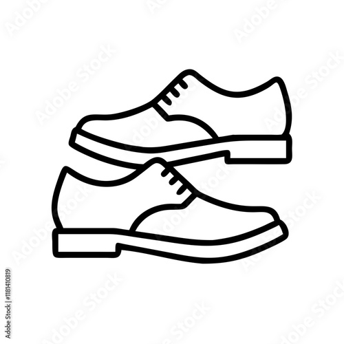 oxfords icon, footwear line art, footwear vector - simple black line art icon of oxfords perfect for logos, and footwear-themed designs.