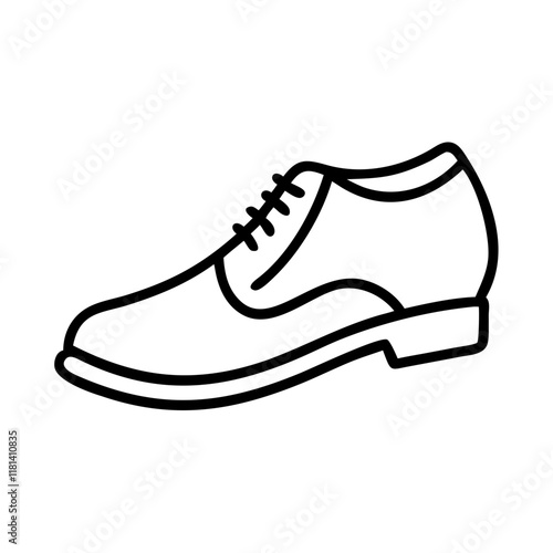oxfords icon, footwear line art, footwear vector - simple black line art icon of oxfords perfect for logos, and footwear-themed designs.