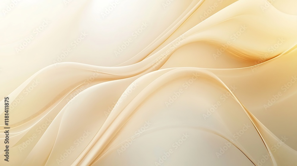 Obraz premium Abstract Beige Waves Flowing Design