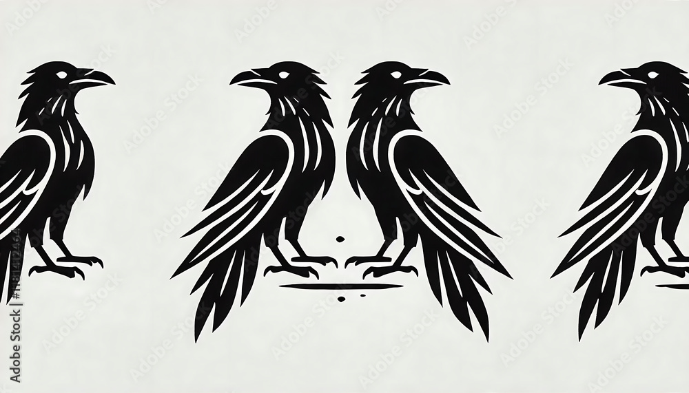 Fototapeta premium Hugin and Munin 