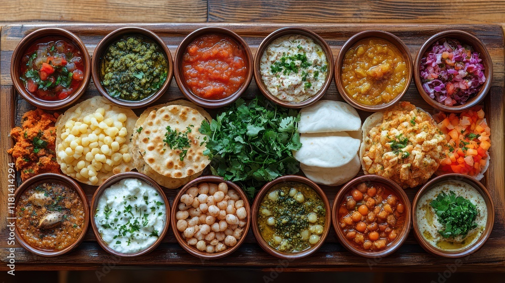 A Lavish Mezze Platter: A Culinary Delight of Middle Eastern Flavors A Lavish Mezze Platter: A Culinary Delight of Middle Eastern Flavors