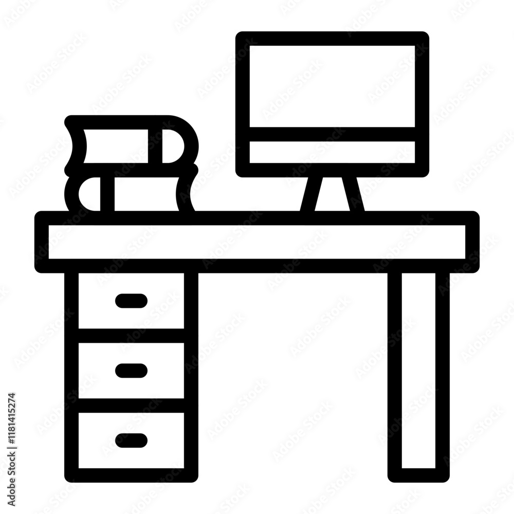Workspace Vector Line Icon Design Workspace Vector Line Icon Design