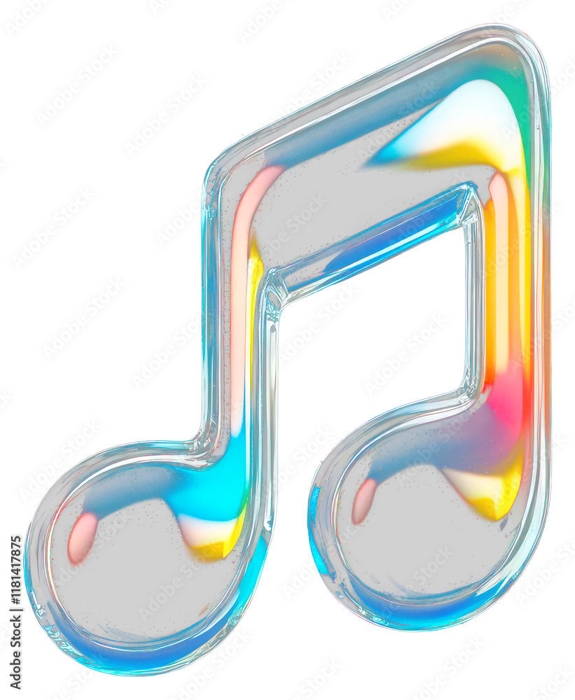 PNG Music note icon glass illustration colorful. PNG Music note icon glass illustration colorful.