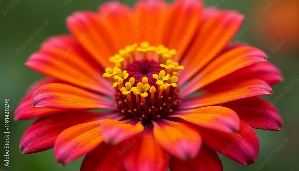 Close up of a vibrant orange zinnia flower Close up of a vibrant orange zinnia flower