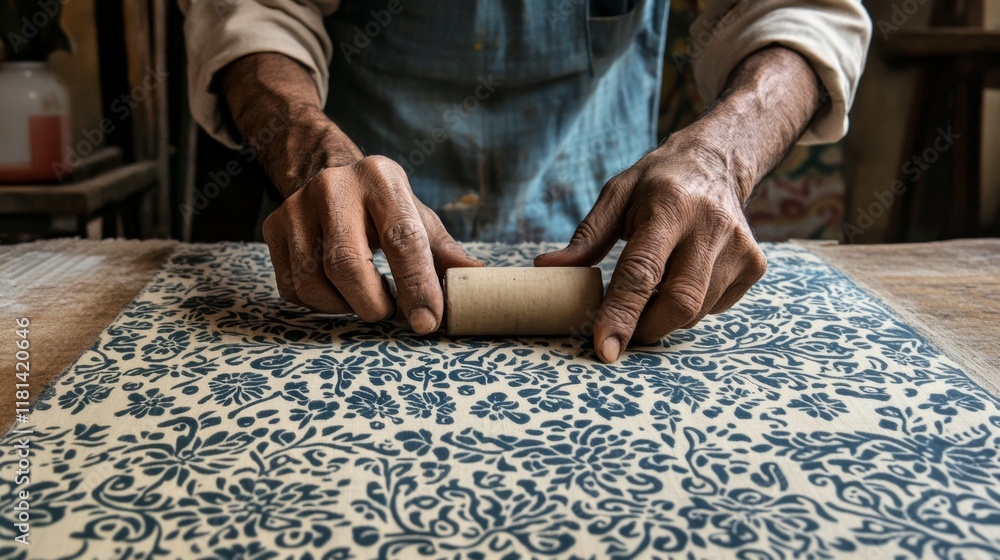 Intricate Textile Printing Process Intricate Textile Printing Process