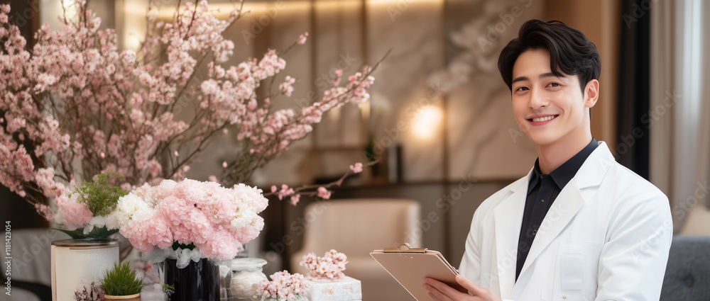 Obraz premium 若い男性医師