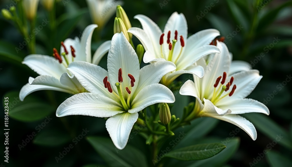 White Lilies in Bloom White Lilies in Bloom