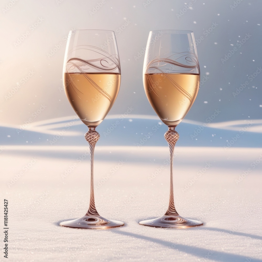 Obraz premium Rose Gold Wine Glass