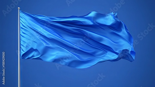 Stunning Blue Flag Design: A Breathtaking Digital Image