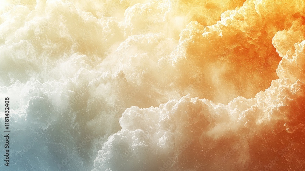 Heavenly Hues: An ethereal exploration of cloudscapes, showcasing a breathtaking palette of soft oranges, blues, and whites. A serene and inspiring image for art, design, and meditation. Heavenly Hues: An ethereal exploration of cloudscapes, showcasing a breathtaking palette of soft oranges, blues, and whites. A serene and inspiring image for art, design, and meditation.