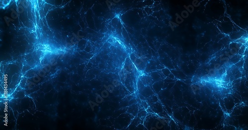 Abstract background with blue glowing connections and dark geometric shapes