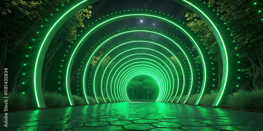 Fototapeta premium A Cutting-Edge 3D Rendered Abstract Technology Background Featuring Unique Design Elements