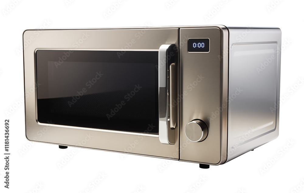 Fototapeta premium Modern Stainless Steel Microwave Oven
