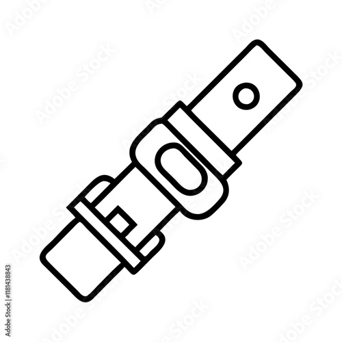 belts icon, Accessories line art, Accessories vector - simple black line art icon of belts perfect for logos, and Accessories-themed designs.