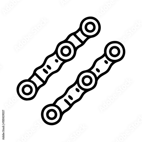 chain belts icon, Accessories line art, Accessories vector - simple black line art icon of chain belts perfect for logos, and Accessories-themed designs.