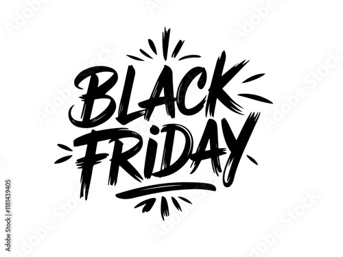 Black Friday black vector brush calligraphy 