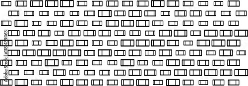 Abstract Geometric pattern, Out lines, Square, Illustration, vector, alternating overlapping, orderly arrangement background, black and white, banner, website, template, dark.