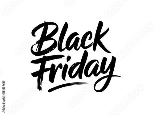 A Black Friday black vector brush calligraphy design